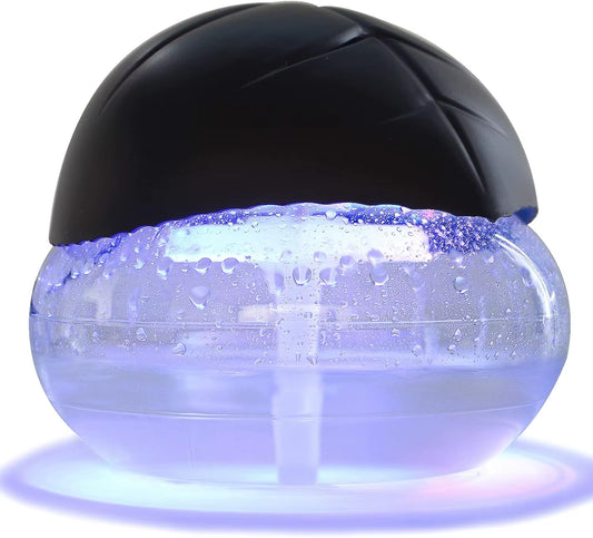Transform Your Space with the Black Water-Based Air Purifier & Freshener – Color-Changing LED, Revitalizes Air in Any Room!