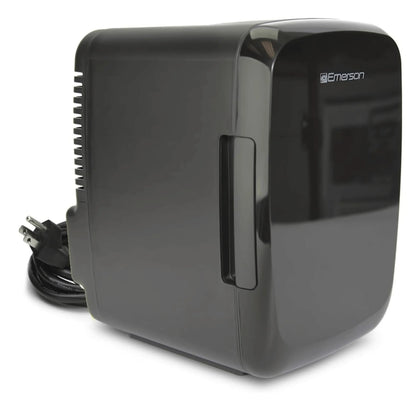 Compact Mini Fridge Cooler with Secure Latch - Perfect for 6 Cans on the Go!