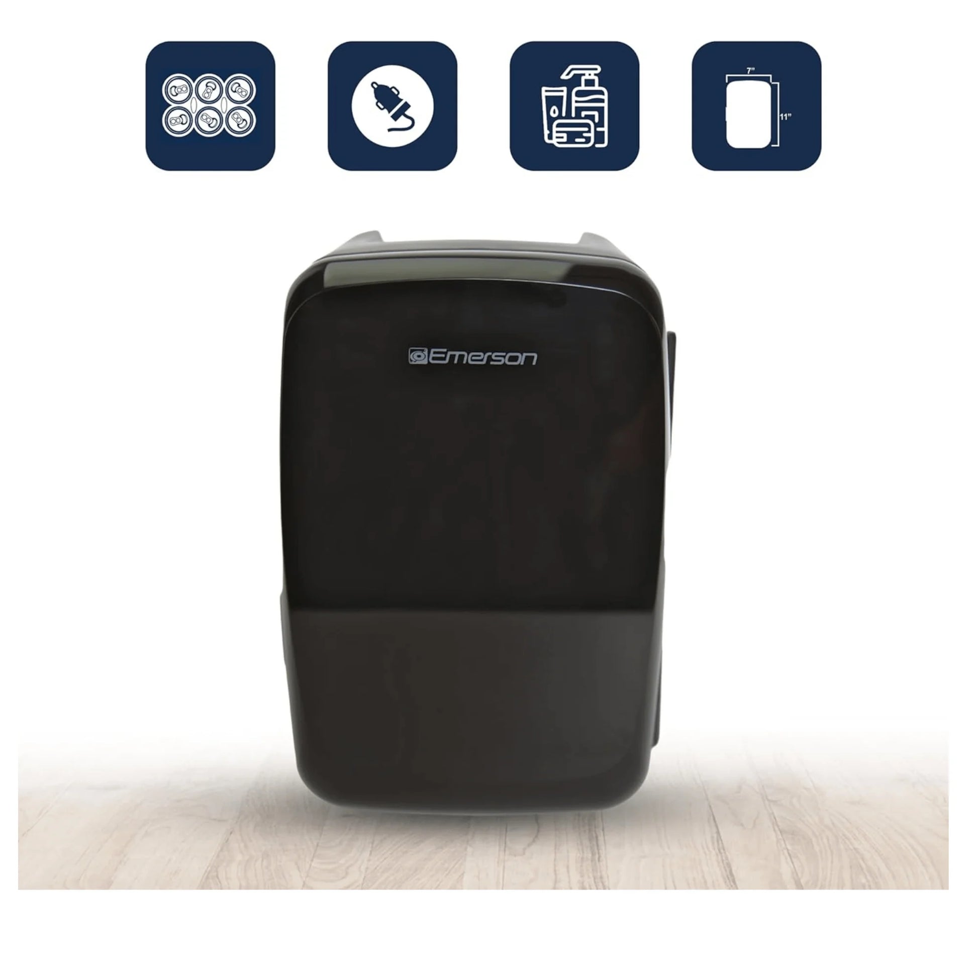 Compact Mini Fridge Cooler with Secure Latch - Perfect for 6 Cans on the Go!