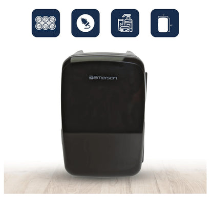 Compact Mini Fridge Cooler with Secure Latch - Perfect for 6 Cans on the Go!