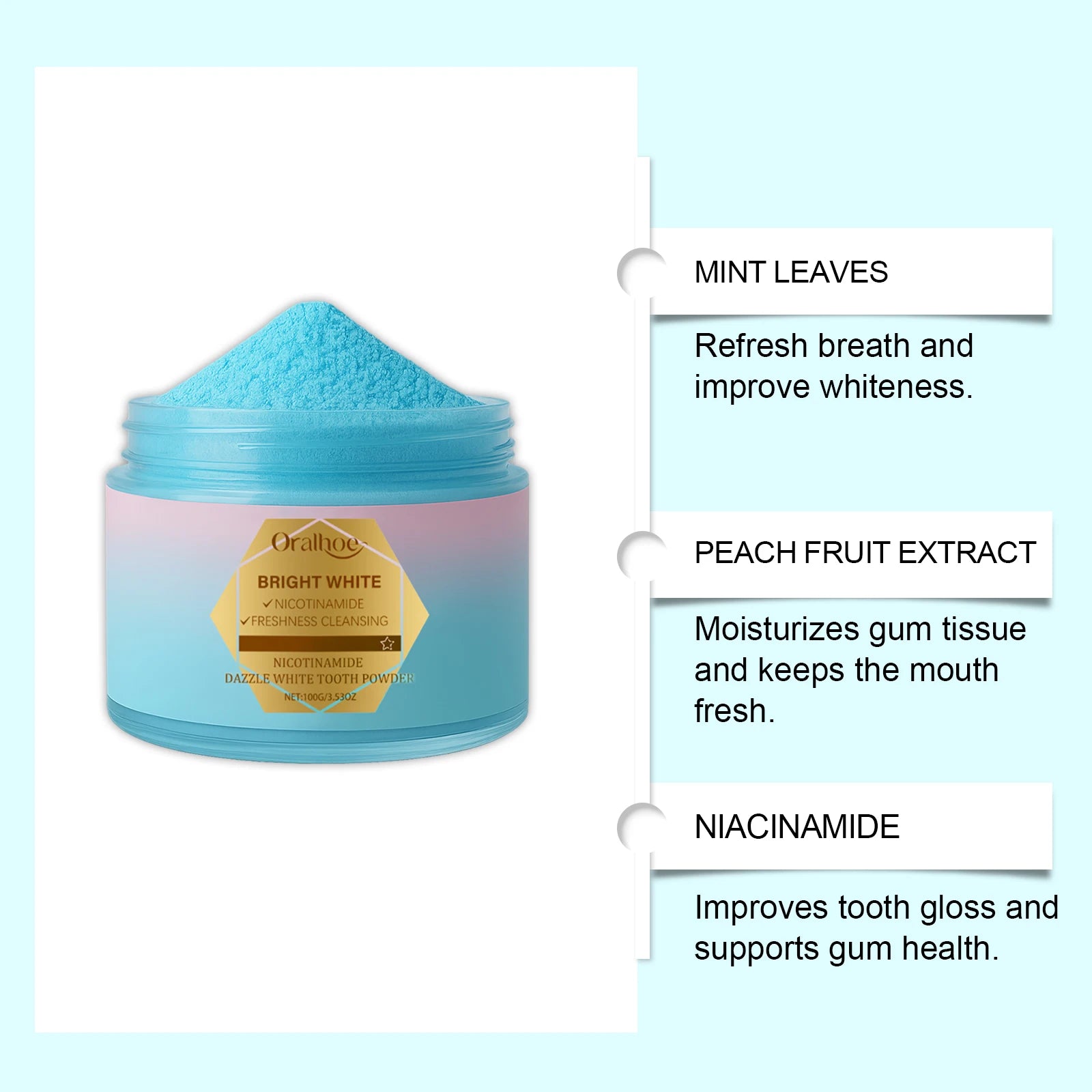 Niacinamide Whitening Toothpaste - Effortlessly Brighten Teeth, Remove Plaque, Repair Caries & Fight Bad Breath!