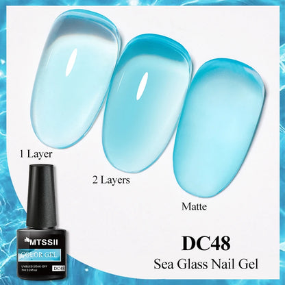 Mtssii 7ml Glitter Reflective Rubber Base Gel Polish - Laser Sparkling Semi-Permanent Soak Off UV Nail Varnish for Stunning Nail Art