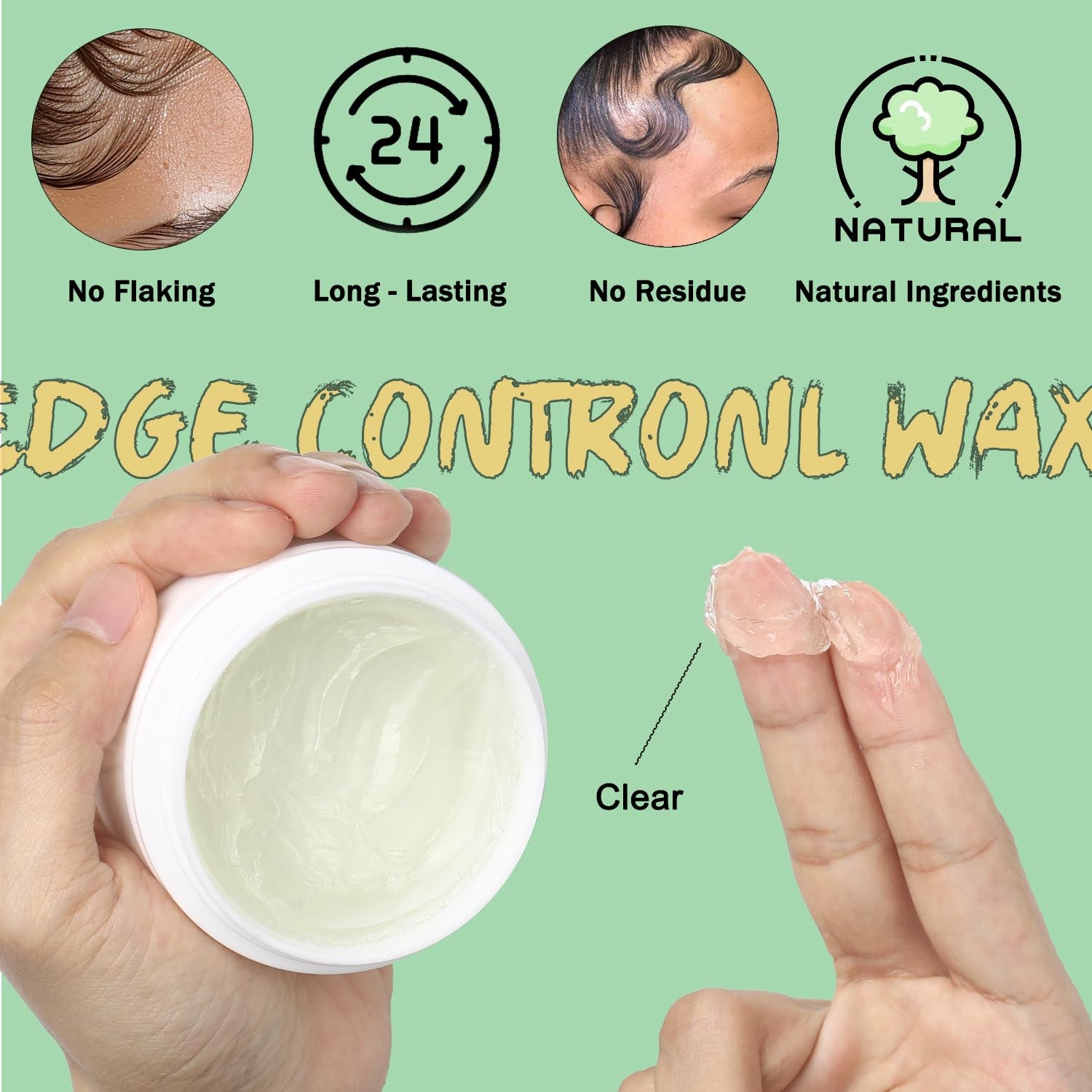 Ultimate 6-Piece Edge Control Kit for Strong Hold & Flawless Hair Styling - Perfect for 4C Hair!