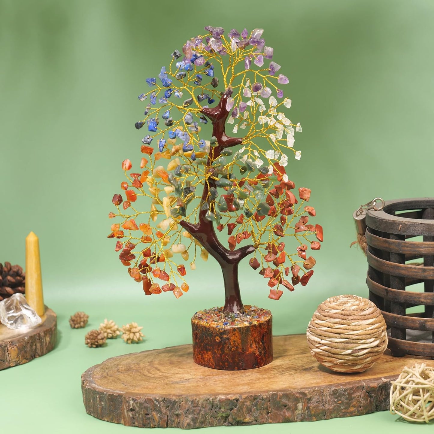 Enchanting 7 Chakra Tree of Life with Healing Crystals - Perfect for Home Decor & Thoughtful Gifts!