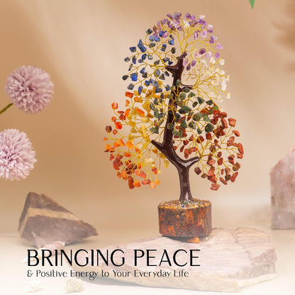 Enchanting 7 Chakra Tree of Life with Healing Crystals - Perfect for Home Decor & Thoughtful Gifts!