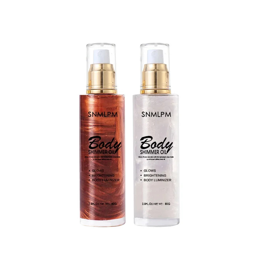 Radiant Glow: 80G Diamond Muscle Glitter Oil for Face & Body Brightening and Repair