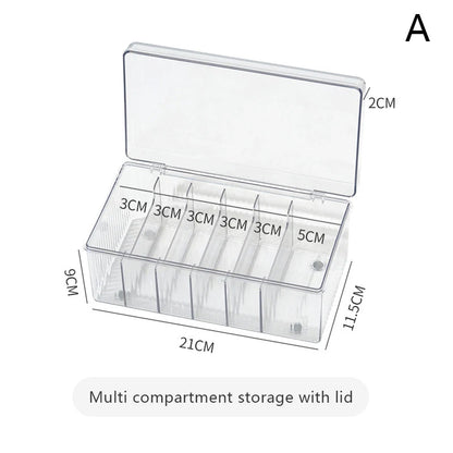 Eyelash Extension Tool Storage Box with Cover Lash Accessories Lashes Glue Tweezer Holder Organizer Acrylic Transparent Box