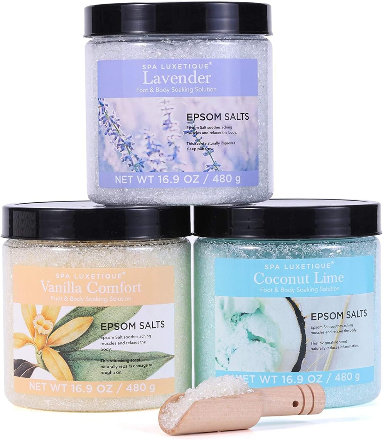 Indulgent Epsom Salts Gift Set for Women - 3.17lbs Soothing Bath Salts for Relaxation - Perfect Mother’s Day & Christmas Gift for Moms