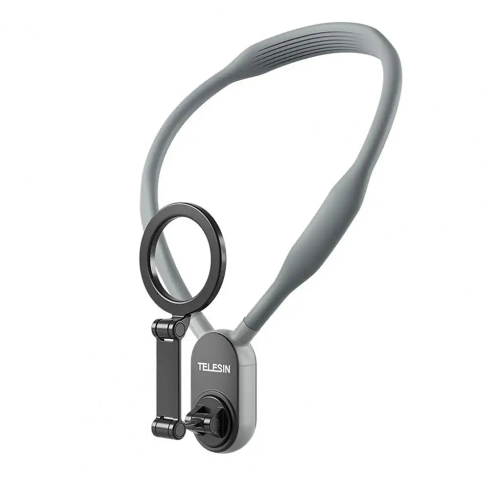 Portable Neck Phone Holder Hands-Free Magnetic Neck Mount Phone Holder for Iphone Selfie Video Vlog Necklace Lanyard Quick