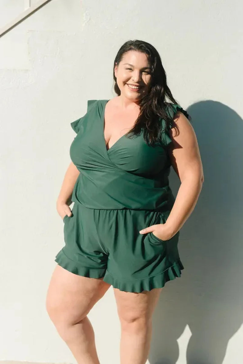 Chic One-Piece Women's Swimsuit with Built-In Bra - Stylish Printed Design for the Perfect Spring Look