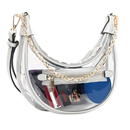 Clear Zipper Crossbody Adjustable Strap Bag