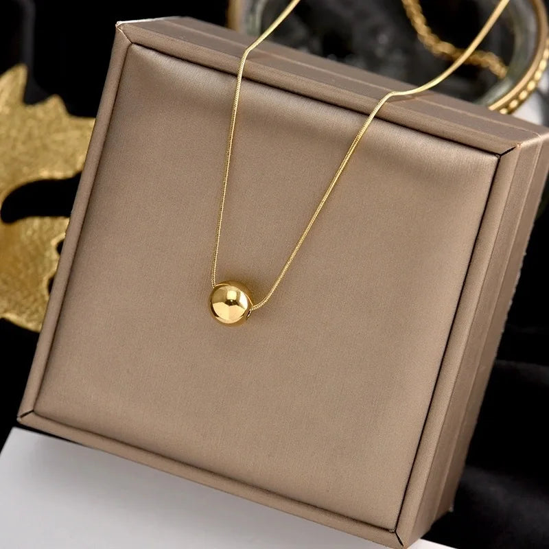 Luxury Titanium Steel Square Necklace Feeling Roman Digital Good Luck Leter Pendant Neck Chain Sexy Girl Jewelry