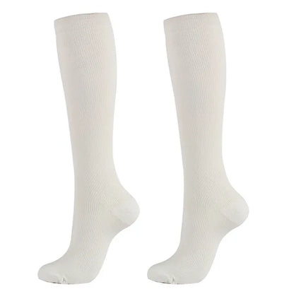 Compression Stockings -Promotes Blood Circulation - Anti-Fatigue Comfortable Solid Color Socks