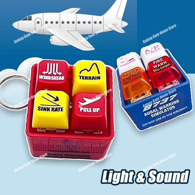 Emergency Alert Simulator Keychain - Mini Sound Alarm Toy for Bags and Home Décor