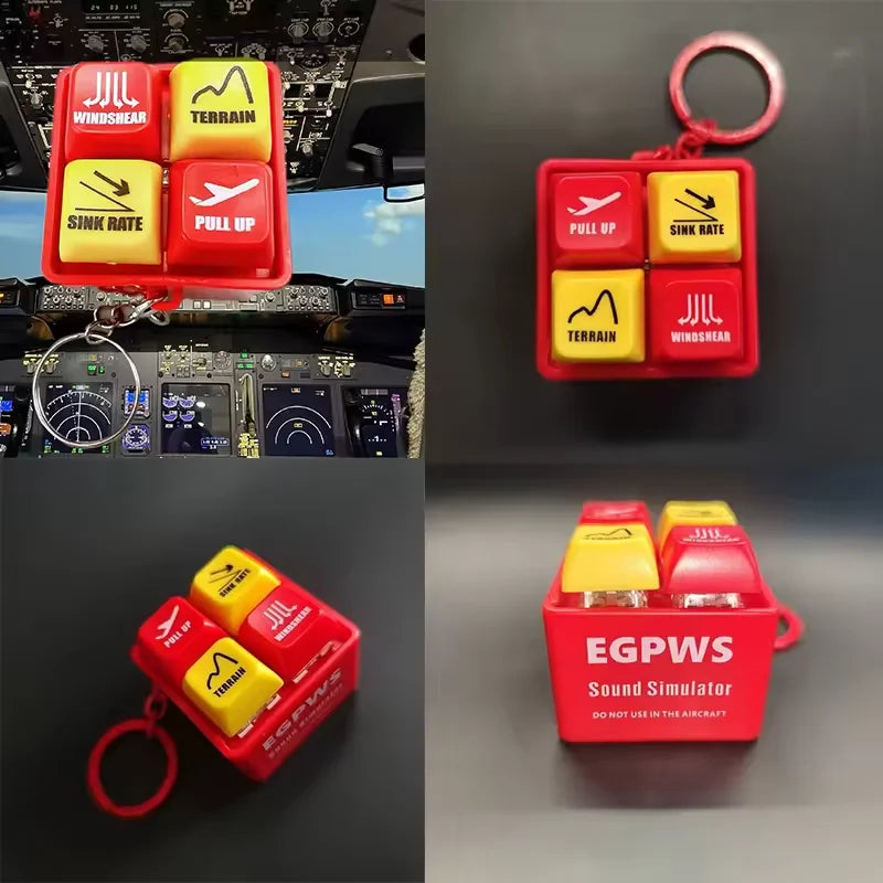Emergency Alert Simulator Keychain - Mini Sound Alarm Toy for Bags and Home Décor