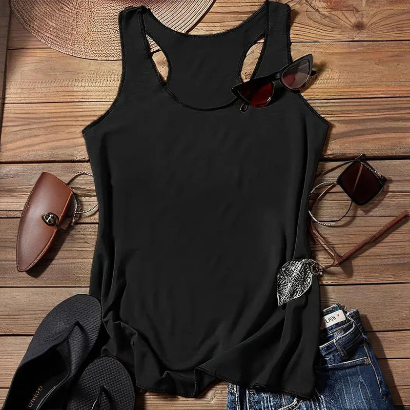 Women Five-Piece Racerback Casual Sleeveless Vest