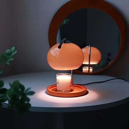 Aroma Melting Wax Lamp - Elegant Glass Candle Table Lamp for Relaxing Atmosphere at Home, Office, or Bedroom