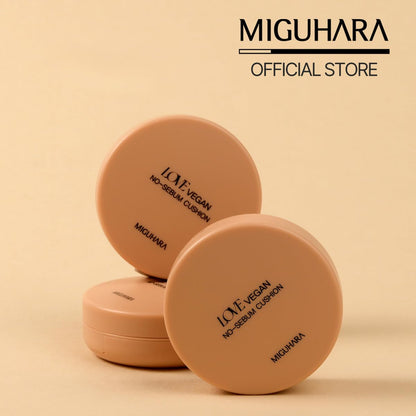 LOVE Vegan No-Sebum Cushion | K-Beauty No Sebum Cushion (15G/0.52 Oz.)