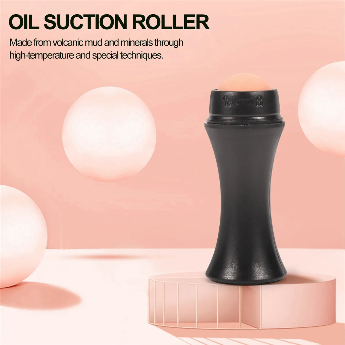 Volcanic Face Oil Absorbing Roller - Matte Finish & Oil Control Makeup Tool