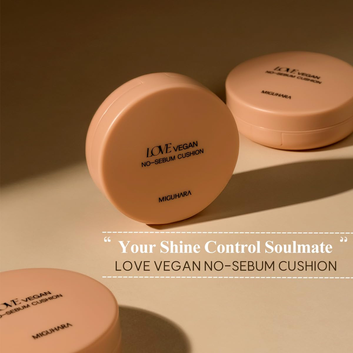 LOVE Vegan No-Sebum Cushion | K-Beauty No Sebum Cushion (15G/0.52 Oz.)