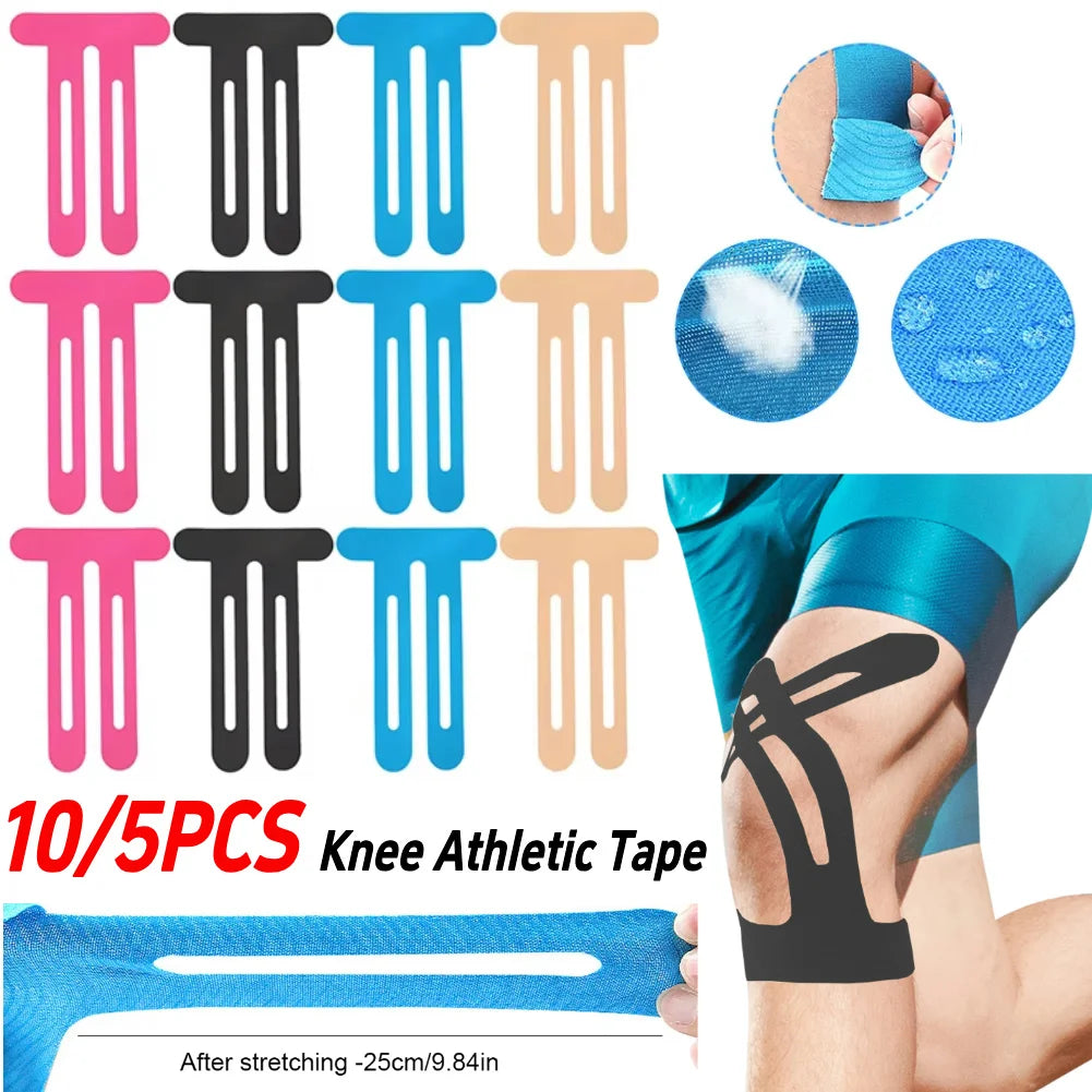 10/5 Pcs Breathable Kinesiology Tape - Cotton Athletic Support Patches for Knee Stability & Sports Protection