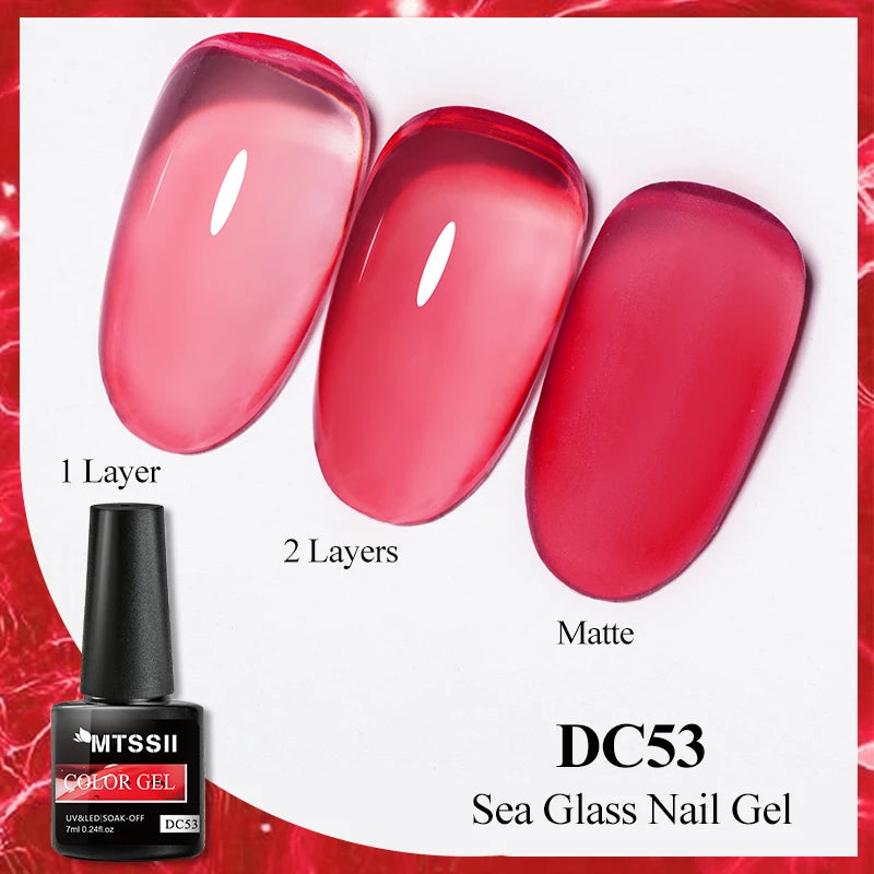 Mtssii 7ml Glitter Reflective Rubber Base Gel Polish - Laser Sparkling Semi-Permanent Soak Off UV Nail Varnish for Stunning Nail Art