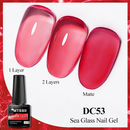 Mtssii 7ml Glitter Reflective Rubber Base Gel Polish - Laser Sparkling Semi-Permanent Soak Off UV Nail Varnish for Stunning Nail Art