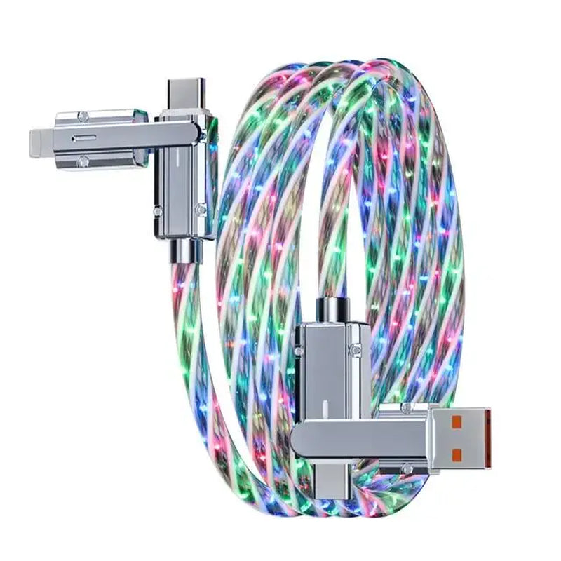 Lights Sky RGB LED USB Type-C to Type-C to Lightning and 4 in 1 Fast Charging Cable 