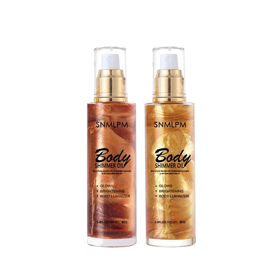 Radiant Glow: 80G Diamond Muscle Glitter Oil for Face & Body Brightening and Repair