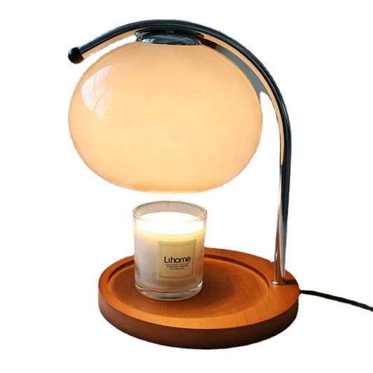 Aroma Melting Wax Lamp - Elegant Glass Candle Table Lamp for Relaxing Atmosphere at Home, Office, or Bedroom