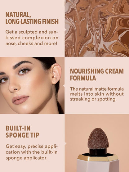 Sun Sculpt Liquid Contour Stick Long Lasting Cream Bronzer Makeup-Warm Honey