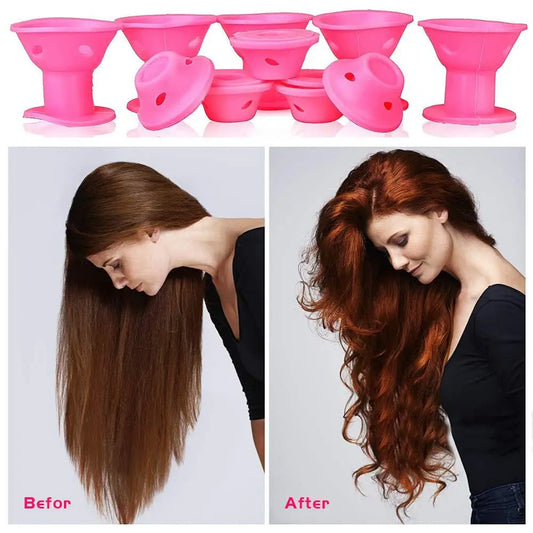 20 Pcs Heatless Silicone Curlers - Perfect for Gorgeous, Bouncy Curls While You Sleep!