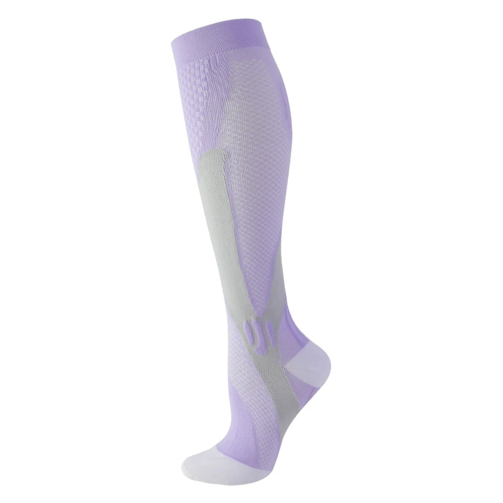 Compression Stockings -Promotes Blood Circulation - Anti-Fatigue Comfortable Solid Color Socks