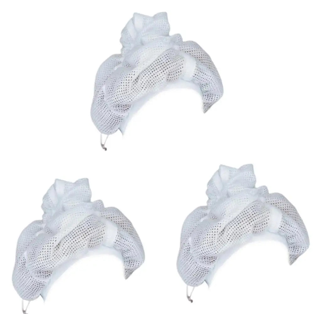 1/3/5 Pcs Net Plopping Caps for Drying Curly Hair with Drawstring Large Shower Caps Adjustable Net Plopping Bonnet Mesh Hat