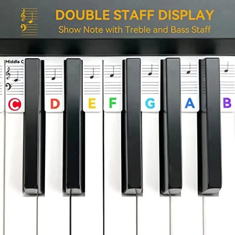 Reusable Piano Keyboard Note Labels - Perfect for Kids & Beginners Learning Piano Notes- Sensory 