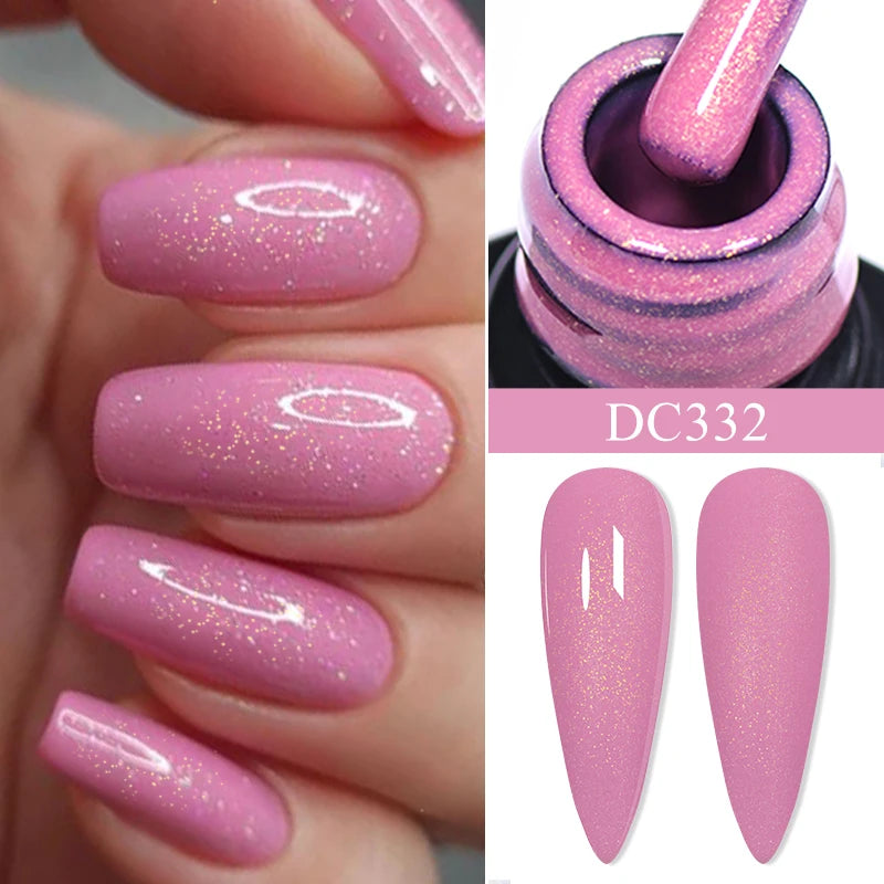Mtssii 7ml Glitter Reflective Rubber Base Gel Polish - Laser Sparkling Semi-Permanent Soak Off UV Nail Varnish for Stunning Nail Art