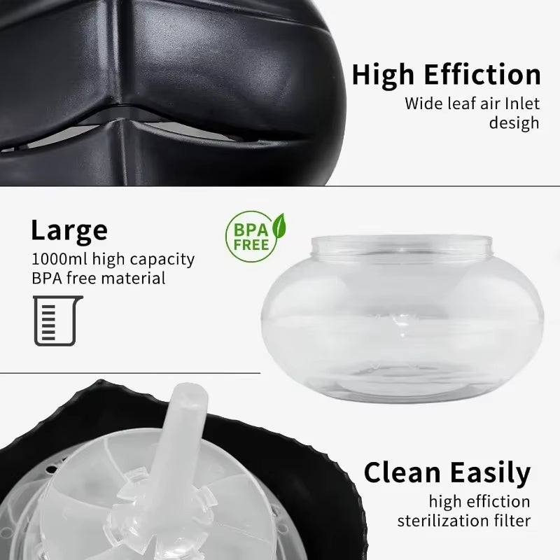 Transform Your Space with the Black Water-Based Air Purifier & Freshener – Color-Changing LED, Revitalizes Air in Any Room!