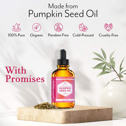 Premium Pumpkin Seed Oil for Hair Growth 2 Oz - 100% Pure Moisturizing Oil for Healthy Hair, Skin & Nails