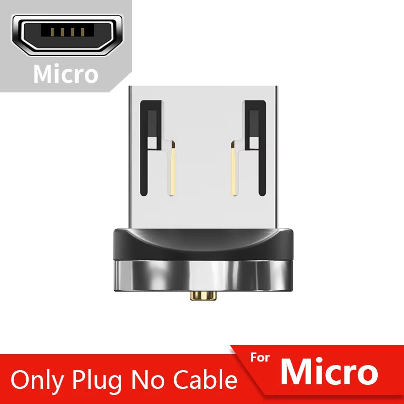 540 Rotate Magnetic Cable Fast Charging Magnet Charger Micro USB Type C Cable Mobile Phone Wire Cord for Iphone Xiaomi