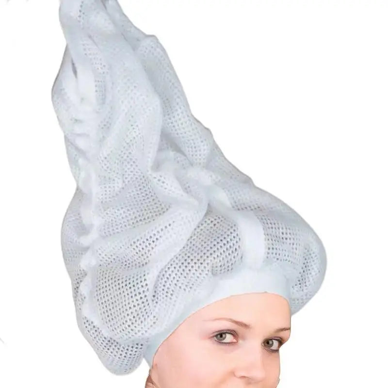 1/3/5 Pcs Net Plopping Caps for Drying Curly Hair with Drawstring Large Shower Caps Adjustable Net Plopping Bonnet Mesh Hat