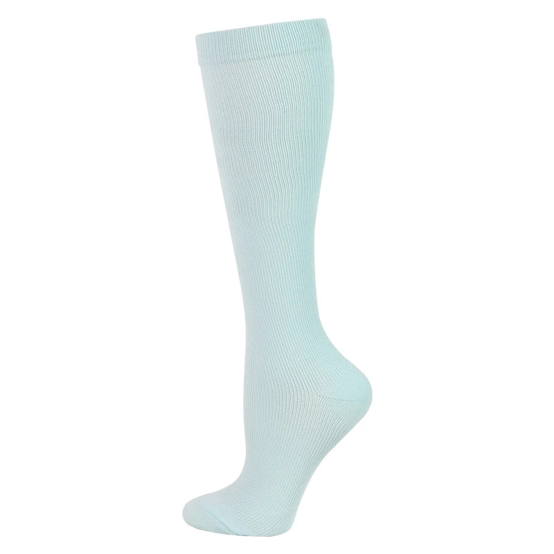 Compression Stockings -Promotes Blood Circulation - Anti-Fatigue Comfortable Solid Color Socks
