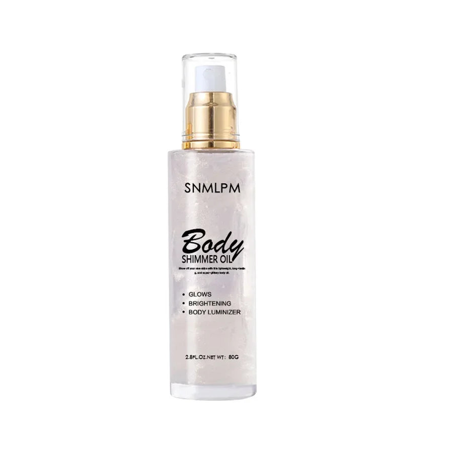 Radiant Glow: 80G Diamond Muscle Glitter Oil for Face & Body Brightening and Repair