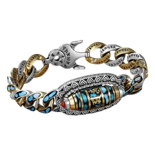 High-End Six-Character Mantra Retro Men'S and Women'S Bracelets Personality Chinese Style Men'S Fashion Jewelry