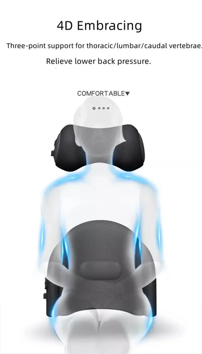 Car Neck Cushion Lumbar Support Electric Men Massage Neck Car Neck Pillow Outdoor Accessories Home Car Massage Neck Pillow Waist