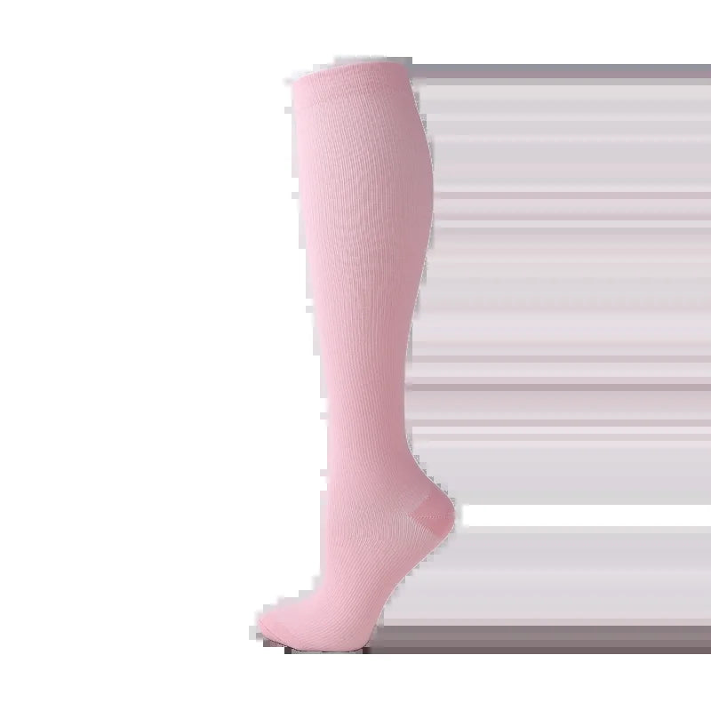 Compression Stockings -Promotes Blood Circulation - Anti-Fatigue Comfortable Solid Color Socks
