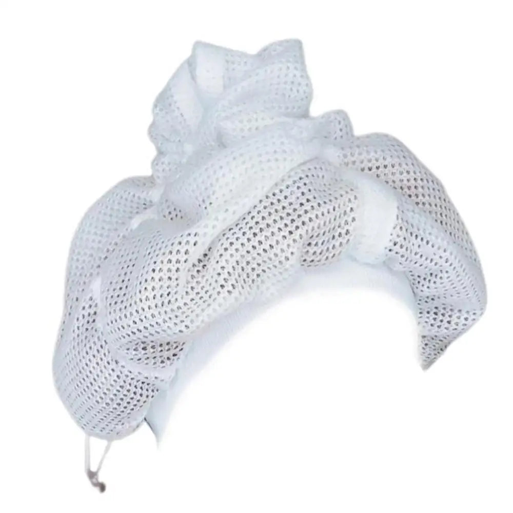 1/3/5 Pcs Net Plopping Caps for Drying Curly Hair with Drawstring Large Shower Caps Adjustable Net Plopping Bonnet Mesh Hat