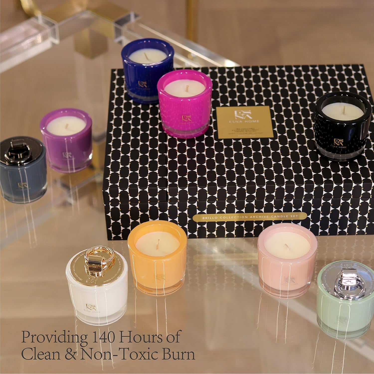 Luxury Aromatherapy Scented Candle Gift Set | 9 Premium Soy Candles with Magnetic Gift Box | Essential Oil Infused | 140 Hour Burn Time