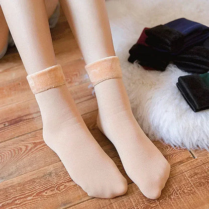 Cozy Cashmere Wool Thermal Socks for Women - Winter Warmth & Comfort - 5 Pairs of Soft Short Boot Socks