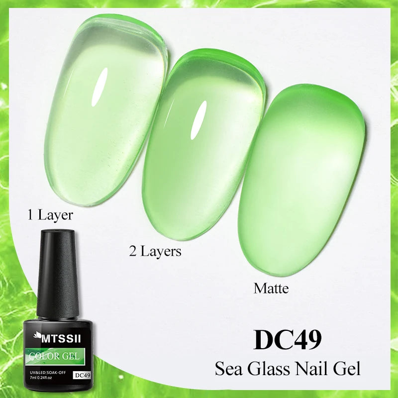 Mtssii 7ml Glitter Reflective Rubber Base Gel Polish - Laser Sparkling Semi-Permanent Soak Off UV Nail Varnish for Stunning Nail Art
