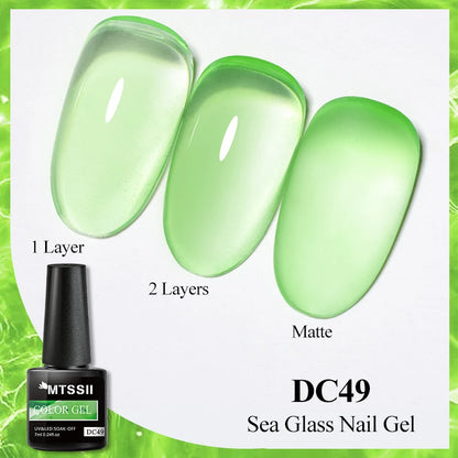 Mtssii 7ml Glitter Reflective Rubber Base Gel Polish - Laser Sparkling Semi-Permanent Soak Off UV Nail Varnish for Stunning Nail Art